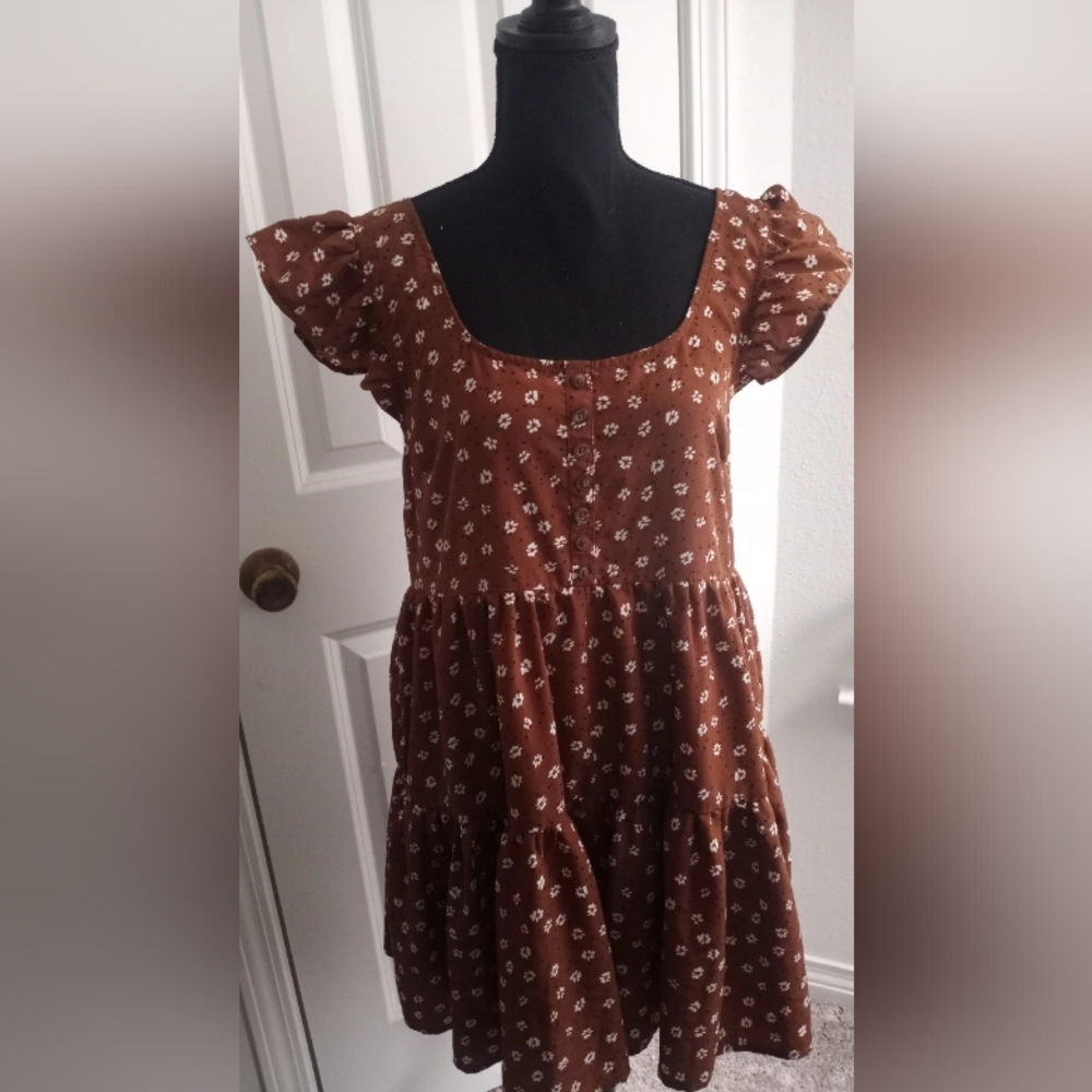 Entro medium brown floral romper